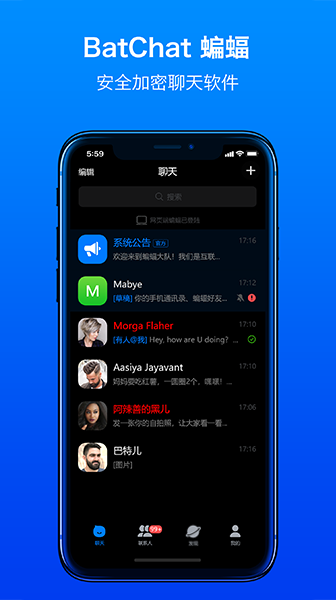 蝙蝠加密聊天图1